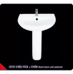 Chậu Lavabo Treo Tường Chân Đứng Hảo Cảnh HC C010