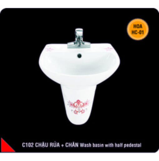 Chân chậu treo tường dạng lửng Hảo Cảnh HC HC01