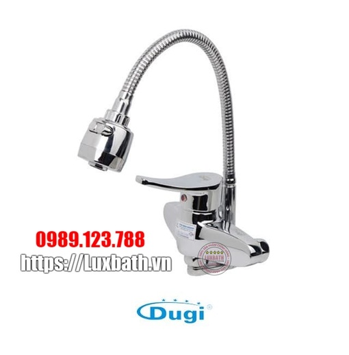 Vòi Rửa Bát Nóng Lạnh gắn tường Dugi DG702