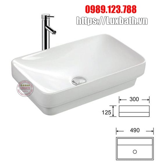 Chậu rửa mặt bán âm Royal RA-8258