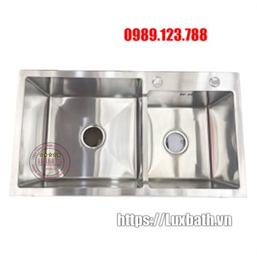 Chậu rửa bát 2 hố lệch Royal SA8245
