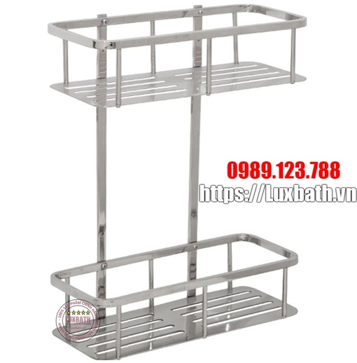 Kệ vuông 2 tầng vuông đôi đúc Inox 304 Royal RA-734