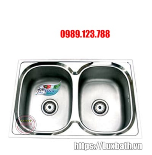 Chậu rửa bát inox 2 hố Tân Á RA12 