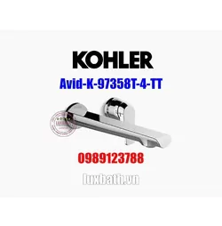 Vòi chậu rửa mặt nóng lạnh Kohler Avid K-97358T-4-TT Titanium