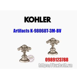 Tay vòi bồn tắm dạng răng cưa đồng mờ Kohler Artifacts K-98068T-3M-BV
