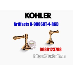 Tay chỉnh vòi bồn tắm Kohler Artifacts K-98068T-4-RGD vàng hồng