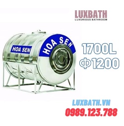 Bồn Nước Inox SUS304 Hoa Sen 1700L Nằm Ngang Phi 1200 HS 1700.N