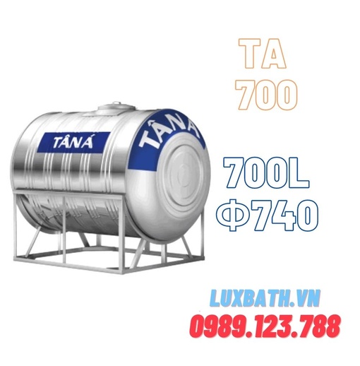 Bồn inox 304 Tân Á 700L ngang TA 700N