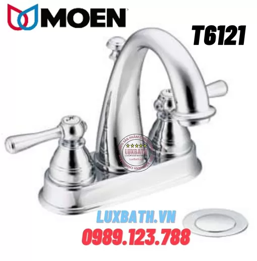 Vòi Lavabo 3 Lỗ Nóng Lạnh Moen T6121