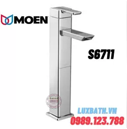 Vòi Lavabo Cổ Cao 1 Lỗ Nóng Lạnh Moen S6711