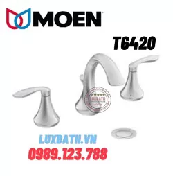 Vòi Lavabo 3 Lỗ Nóng Lạnh Moen Eva T6420