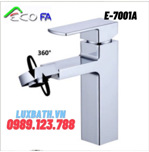 Vòi Lavabo Đầu Xoay Hàn Quốc Ecofa E-7001A