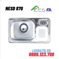 Chậu rửa bát 1 hố 1 bàn Hàn Quốc Ecofa NESD 870