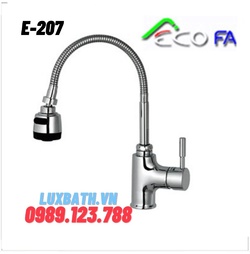 Vòi rửa bát gắn chậu cần mềm Ecofa E-207