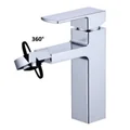 Vòi Lavabo 1 Lỗ Nóng Lạnh Đầu Xoay Ecofa E-7001A