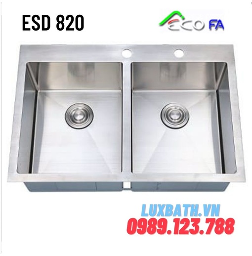 Chậu rửa bát Ecofa ESD 820 2 hố cân 82x45cm
