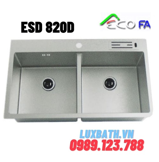 Chậu rửa bát Ecofa ESD 820D 2 hố cân 82x48cm