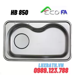 Chậu rửa bát Hàn Quốc Ecofa HB 850 SUS304 1 hố 85x51cm