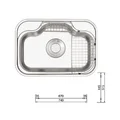 Chậu rửa bát 1 hố Hàn Quốc Ecofa ECB 740