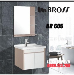 Bộ tủ chậu nhựa 1 ngăn Bross BR 605
