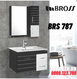Bộ tủ chậu nhựa 2 ngăn Bross BRS 787