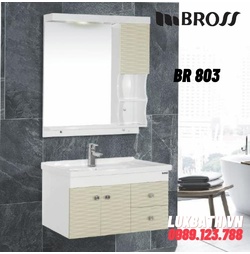 Bộ tủ chậu 2 ngăn kèm gương Bross BR 803