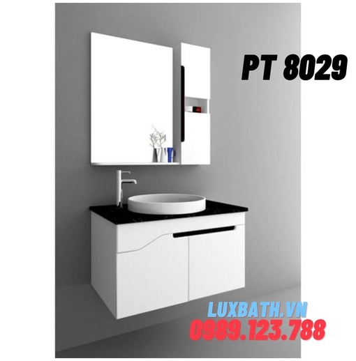 Bộ tủ chậu nhựa PVC 2 ngăn Potentech PT 8029
