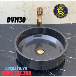 Chậu rửa lavabo dương bàn đá màu đen Eximstone DVM30