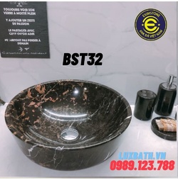 Chậu rửa lavabo dương bàn đá màu nâu ý Eximstone BST32