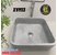 Chậu rửa lavabo dương bàn đá hình chữ nhật mỏng xám nghệ an Eximstone XVM13