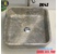 Chậu rửa lavabo dương bàn đá hình vuông mỏng màu ghi Eximstone DK43