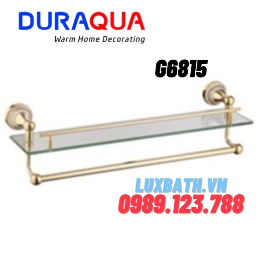 Kệ kính có vắt khăn mạ vàng Duraqua G6815