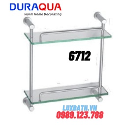 Giá để mỹ phẩm 2 tầng nhôm kính Duraqua 6712
