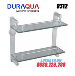 Kệ đựng đồ 2 tầng nhôm kính Duraqua 9312