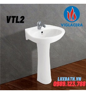Chậu rửa mặt chân dài Viglacera VTL2/VI1T