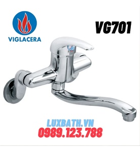 Vòi chậu rửa bát nóng lạnh gắn tường Viglacera VG701