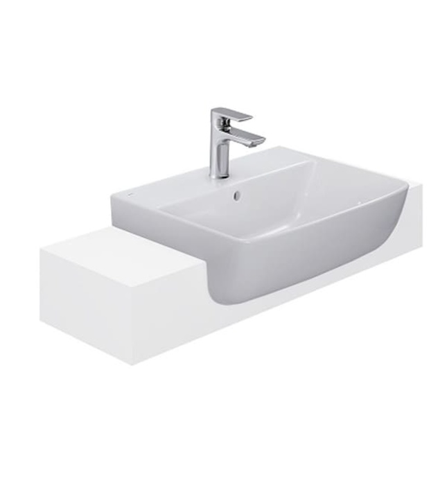 Chậu Rửa Mặt Lavabo Bán Âm 1 lỗ Inax L-345V(FC)