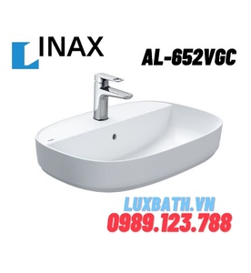 Chậu rửa mặt bàn đá 3 lỗ INAX AL-652V(GC)
