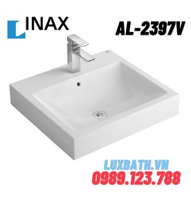 Chậu rửa mặt dương vành 3 lỗ INAX AL-2397V(EC)