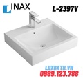 Chậu rửa mặt bàn đá dương vuông 1 lỗ Inax L-2397V(FC)