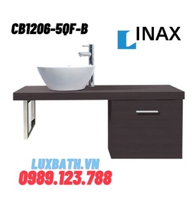 Bộ tủ chậu vòi rửa Inax CB1206-5QF-B (màu gỗ đậm) 