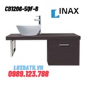 Bộ tủ chậu vòi rửa Inax CB1206-5QF-B (màu gỗ đậm) 
