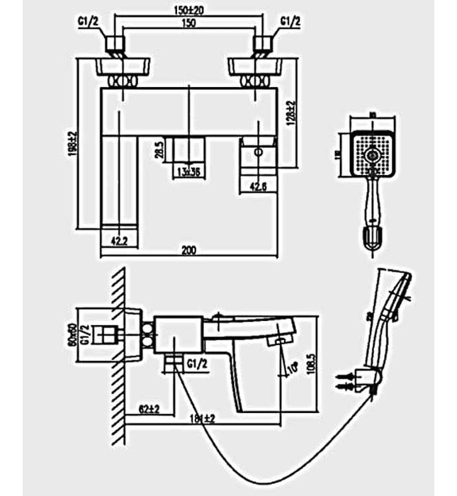 Vòi Tắm Hoa Sen Nóng Lạnh Inax BFV-403S