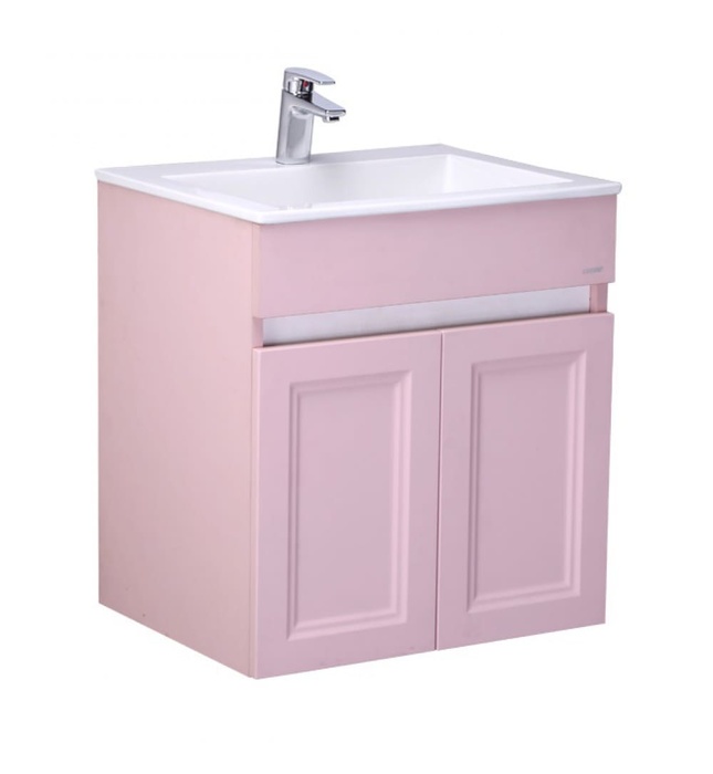 Tủ chậu treo tường Caesar EH05017APV Màu hồng (Không gồm lavabo)