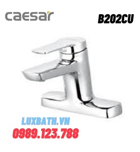 Vòi Lavabo Nóng Lạnh 2 chân CAESAR B202CP (Lỗ Rút Xi Phông)