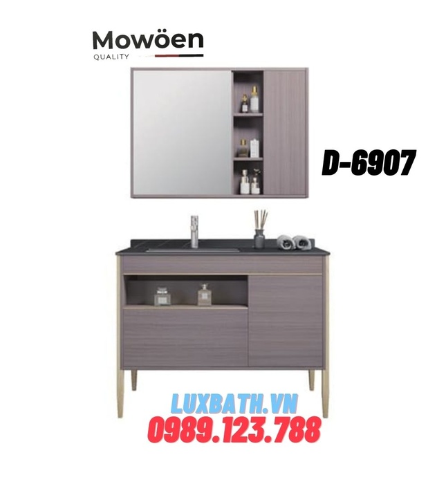 Bộ tủ chậu lavabo cao cấp Mowoen D-6907 100x50cm