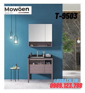 Bộ tủ chậu lavabo cao cấp Mowoen T-9503 80x50cm