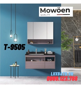Bộ tủ chậu lavabo cao cấp Mowoen T-9505 100x50cm