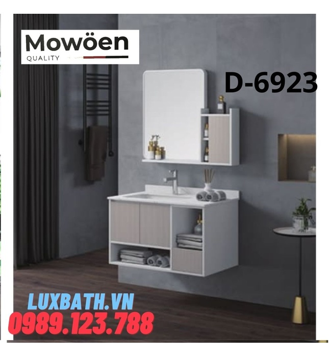 Bộ tủ chậu lavabo cao cấp Mowoen D-6923 80x48cm