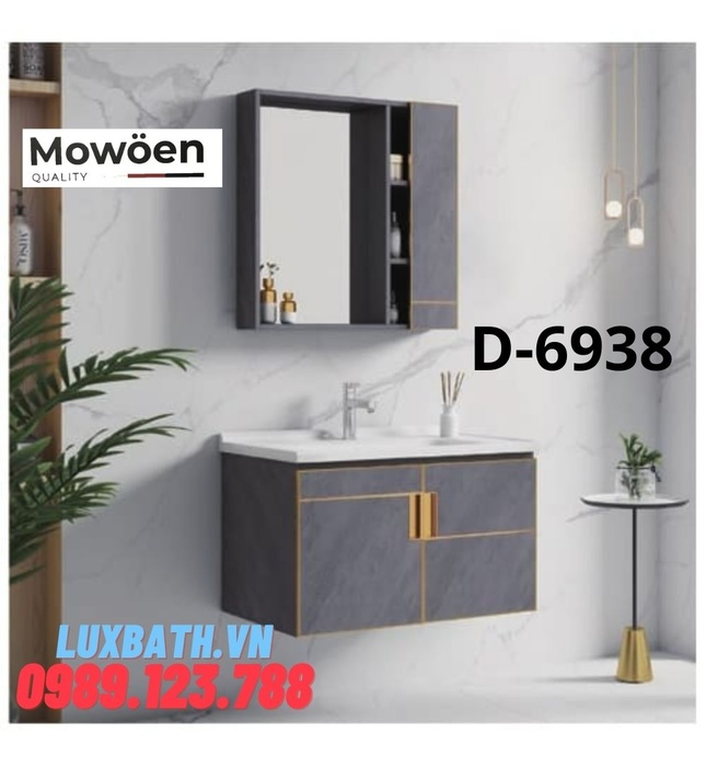 Bộ tủ chậu lavabo cao cấp Mowoen D-6938 70x48cm